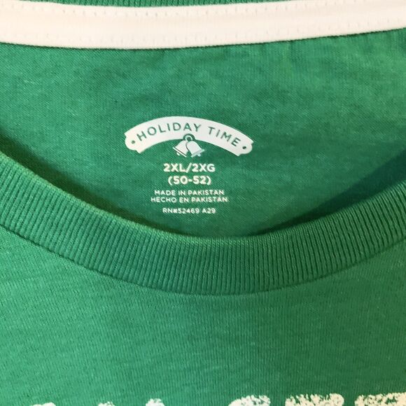 "I CAN GET YOU ON THE NAUGHTY LIST" Christmas T-SHIRT Men 2XL Green NEW W/TAG - Picture 3 of 6